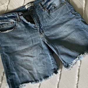 Distressed Midi Short